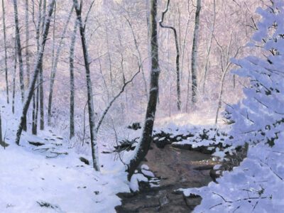 Timothy Barr, Wet Snow, 2024, Oil on panel, 12 x 16 inches - SOLD -