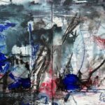 Vicki Vinton, Clamor, 2024, Mixed media on canvas, 20 x 30 inches