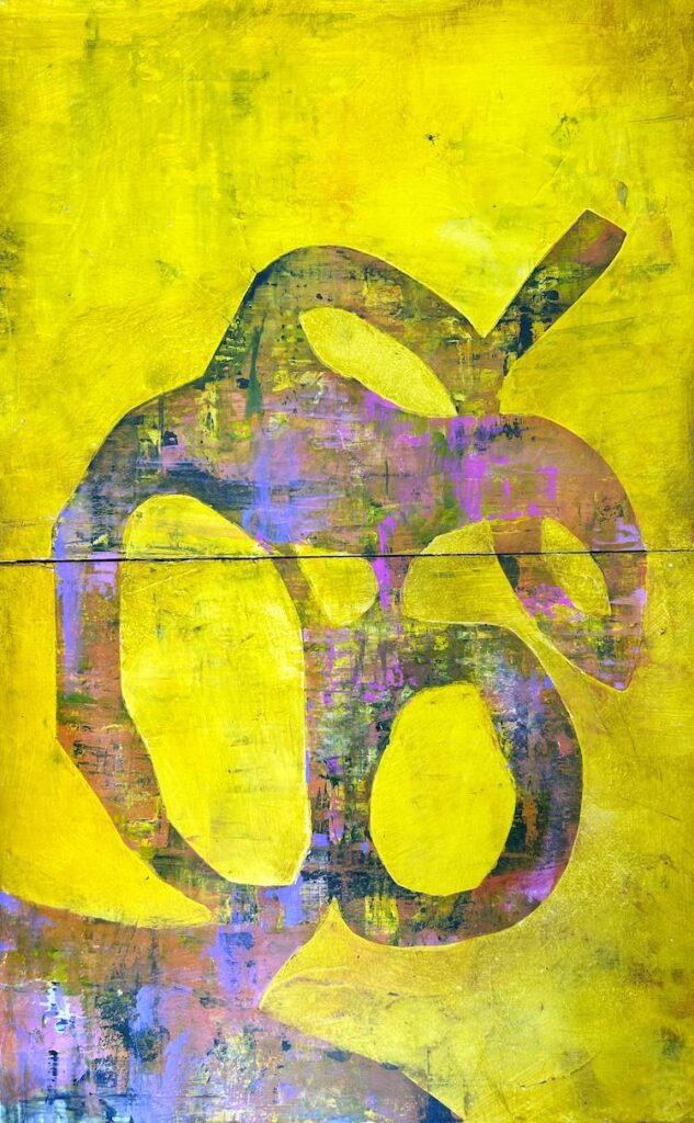 Vicki Vinton, Mirrored 3, 2024, Mixed media on board: plaster, emulsion, 32 x 20 inches - SOLD -