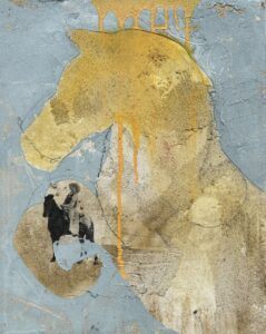 Vicki Vinton, PeeWee, 2024, Mixed media on board: plaster, emulsion, graphite, 16 x 20 inches - SOLD -