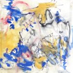 Vicki Vinton, Popeye, 2024, Mixed media on canvas, 30 x 30 inches