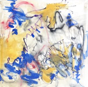 Vicki Vinton, Popeye, 2024, Mixed media on canvas, 30 x 30 inches