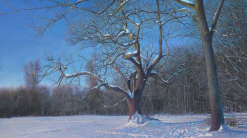 Greg Mort, Dawn's Early Light, 2024, Pastel on Paper, 10 x 18 inches