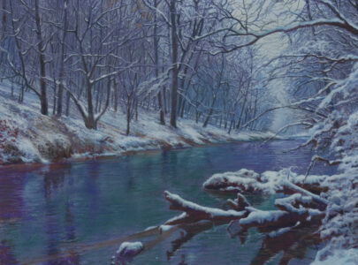 Greg Mort, Hidden Quietude, 2024, Pastel on Rag Paper, 10 x 14 inches