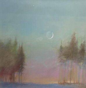 Greg Mort, Winter Mist, 2024, Pastel on Paper, 18 x 18 inches - SOLD -