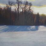 Greg Mort, Open Field, 2024, Pastel on Paper, 9 ¾ x 17 inches