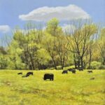 Peter Sculthorpe, Spring Off Applegrove Rd, 2024, Oil on panel, 8 x 8 inches