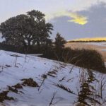 Peter Sculthorpe, Wintry Morning, 2024, Oil on canvas, 9 x 12 inches
