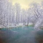 Greg Mort, Quiet Stream, 2024, Pastel on Rag Paper, 11 ¼ x 15 ⅛ inches