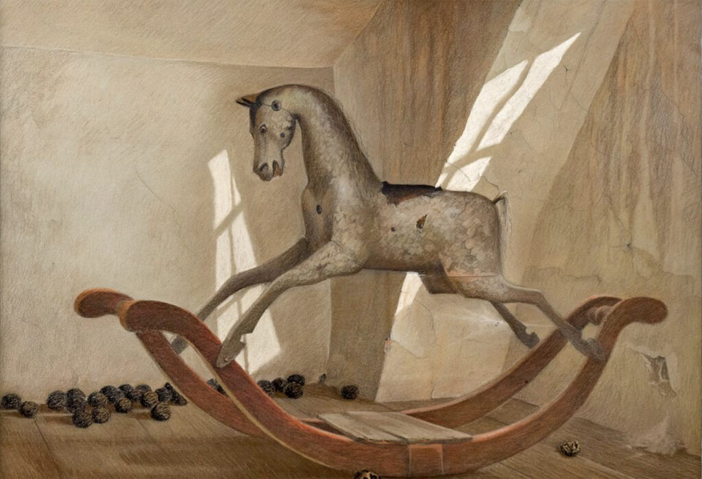 Barclay Rubincam (1920-1978), The Rocking Horse, 1960, Pastel, 30 x 40 inches