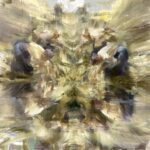 Sarah McRae Morton, Otto, 2024, Oil on panel, 16 x 16 inches