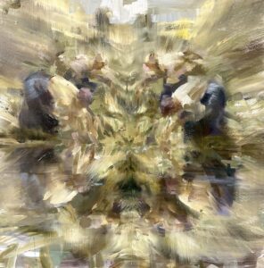 Sarah McRae Morton, Otto, 2024, Oil on panel, 16 x 16 inches