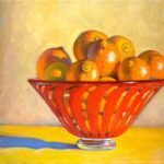 Stephen Tanis, Clementines, 2024, Oil on canvas, 10 x 14 inches