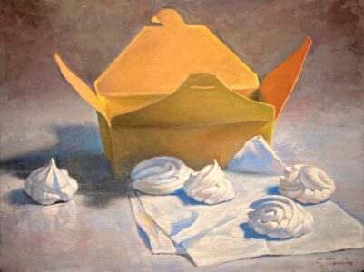 Stephen Tanis, Merengues, 2024, Oil on canvas, 12 x 16 inches