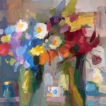 Christine Lafuente, End of Summer Wildflowers, 2024, Oil on linen, 14 x 18 inches