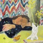 Elizabeth Endres, Cow Slip and Dreams, 2025, Oil on canvas, 16 x 16 inches