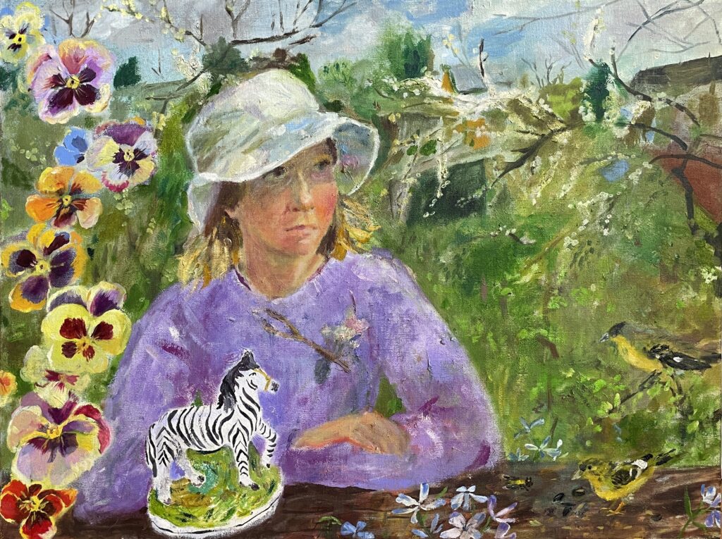 Elizabeth Endres, Spring Things, 2025, Oil on canvas, 18 x 24 inches