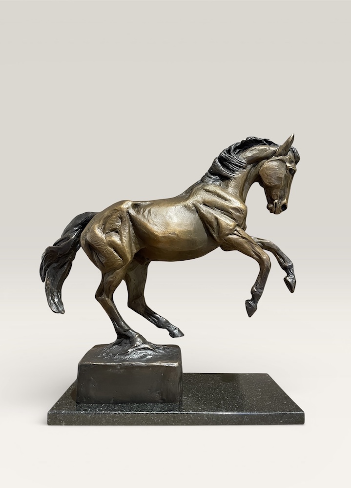 Margery Torrey, Wind Swept, Bronze, 14 x 6 x 18 inches