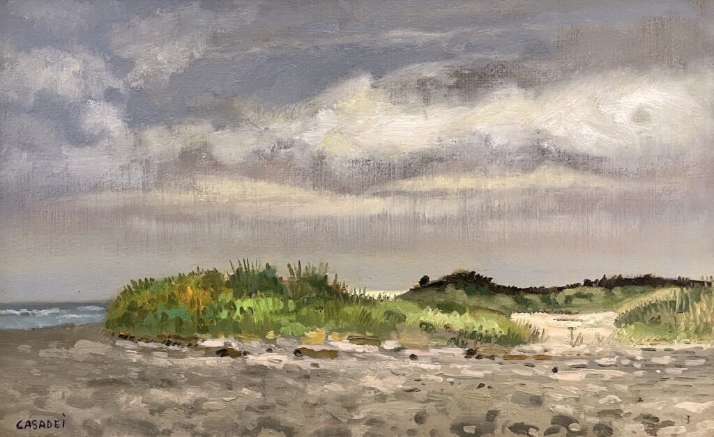 SOLD - Giovanni Casadei, Dunes, 2024, Oil on panel, 9 x 14 inches