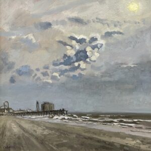 Giovanni Casadei, Early Morning, 2024, Oil on panel, 12 ½ x 12 ¼ inches