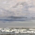 Giovanni Casadei, Looking at the Ocean, 2024, Oil on panel, 9 x 12 ½ inches