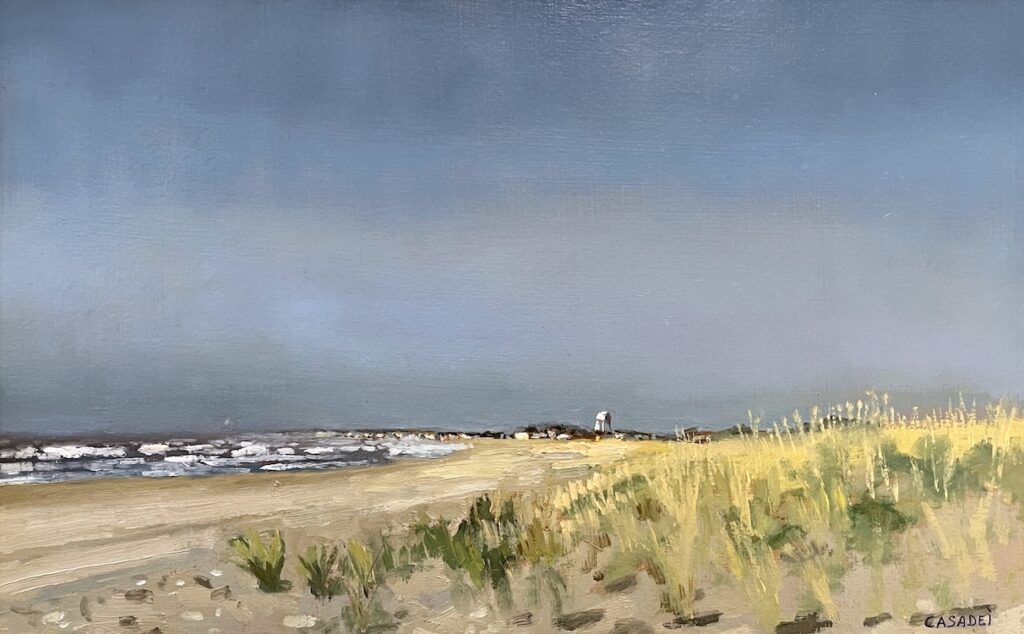 Giovanni Casadei, The Water Tower, 2024, Oil on panel, 9 x 14 inches