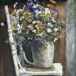 Patton Wilson, Morning Arrangement, 1987, Watercolor, 29 x 20 inches