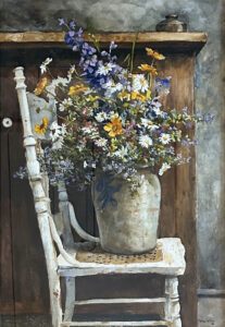 Patton Wilson, Morning Arrangement, 1987, Watercolor, 29 x 20 inches