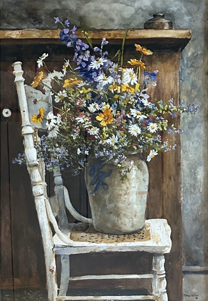 Patton Wilson, Morning Arrangement, 1987, Watercolor, 29 x 20 inches