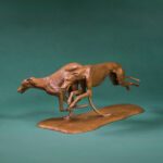 J. Clayton Bright, Flyby, Bronze, 14 x 7 ½ x 6 ½ inches