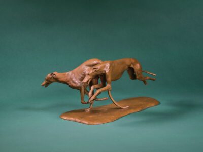J. Clayton Bright, Flyby, Bronze, 14 x 7 ½ x 6 ½ inches