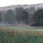 Timothy Barr, Mid Summer Morning, 2025, Oil on panel, 18 x 24 inches