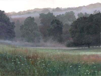 Timothy Barr, Mid Summer Morning, 2025, Oil on panel, 18 x 24 inches