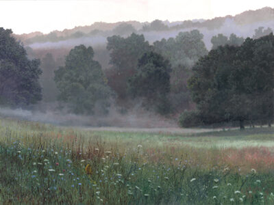 Timothy Barr, Mid Summer Morning, 2025, Oil on panel, 18 x 24 inches