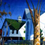 Philip Koch, Morning at Two Barns, 2024, Oil on canvas, 36 x 54 inches