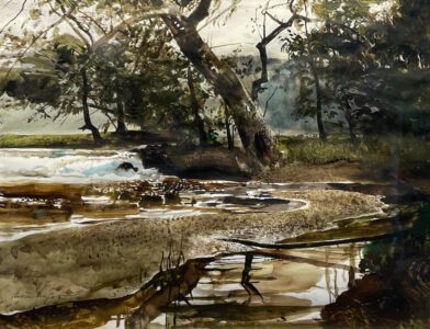 Andrew Wyeth (1917-2009), Millrace, c. 2008, Watercolor, 10 1/2 x 13 1/2 inches