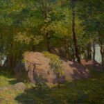 N.C. Wyeth (1882-1945), The Rock, c. 1916-17, Oil on canvas, 16 x 20 inches