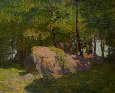 N.C. Wyeth (1882-1945), The Rock, c. 1916-17, Oil on canvas, 16 x 20 inches