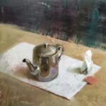 Jon Redmond, Tea, 2025, Oil on board, 10 x 10 inches