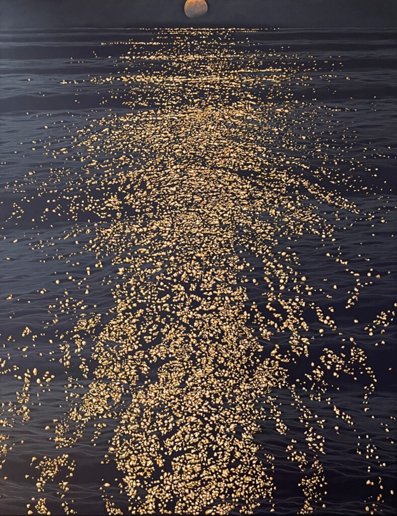 Theo Platt, Blood Moon, Oil on canvas, 78 x 60 inches