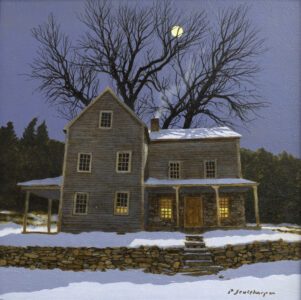 - SOLD - Peter Sculthorpe, Moonlit, Embreeville, 2025, Oil on panel, 8 x 8 inches