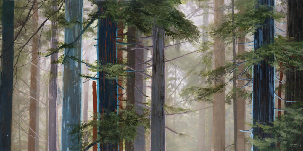 Steven Nederveen, Forest Balance, Mixed Media, 24 x 48 inches
