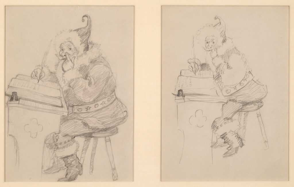 N.C. Wyeth (1882-1945) and Andrew Wyeth (1917-2009), Old Kris, c. 1925, Pencil on paper, 10 x 7 1/2 inches