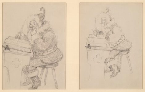 N.C. Wyeth (1882-1945) and Andrew Wyeth (1917-2009), Old Kris, c. 1925, Pencil on paper, 10 x 7 1/2 inches