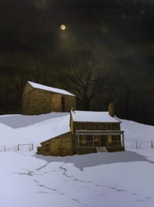 Peter Sculthorpe, Deep Snow, 2025, Oil on linen, 40 x 30 inches