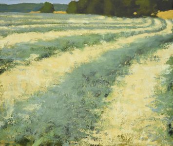 Michael Allen, Cut and Raked, 2025, Oil on panel, 8 ½ x 10 inches