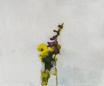 Stanley Bielen, Pairing, 2023, Oil on mounted panel, 14 ⅞ x 18 inches