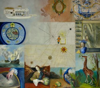 Sarah Gutwirth, Age of Discovery III, 2025, Oil on canvas, 36 x 40 inches