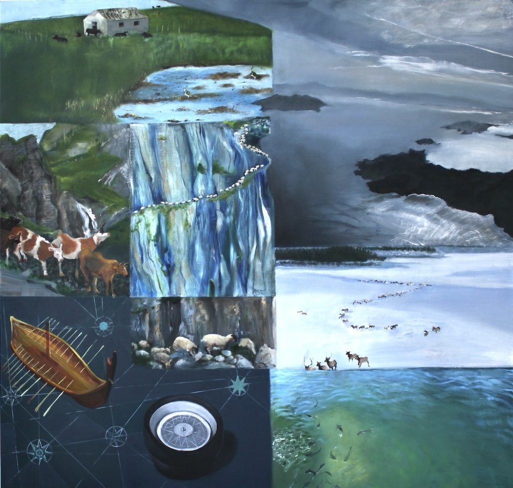 Sarah Gutwirth, Migration, 2025, Oil on canvas, 36 x 40 inches