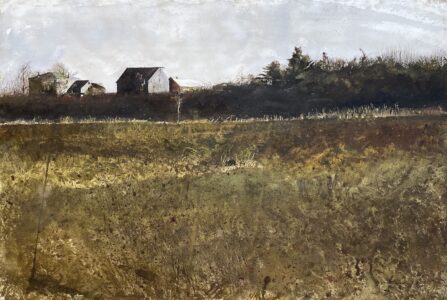 Andrew Wyeth (1917-2009), Laaka Farm, 1970, Watercolor on paper, 19 x 28 3/8 inches
